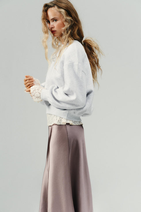 ZARA BASIC PLUSH SWEATSHIRT